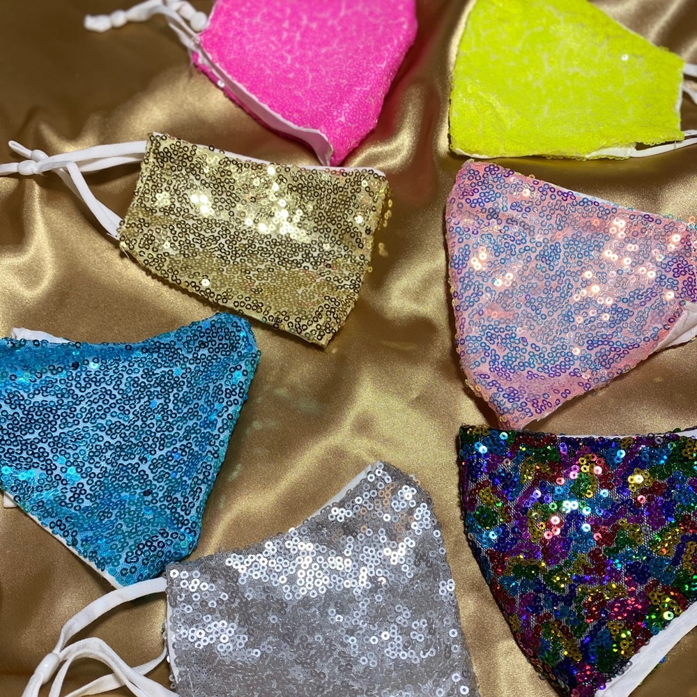 Multiple color Sequins Mask